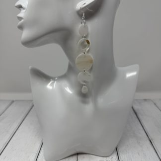 Shell Earrings (5 Tier, Silver)