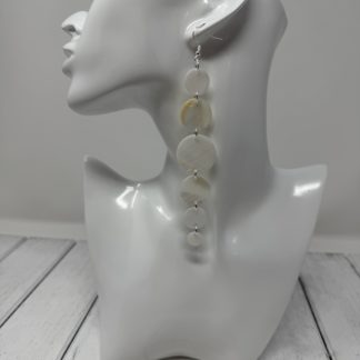 Shell Earrings (6 Tier, Silver)