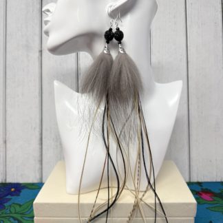 Silver Fox Feather Set (2)