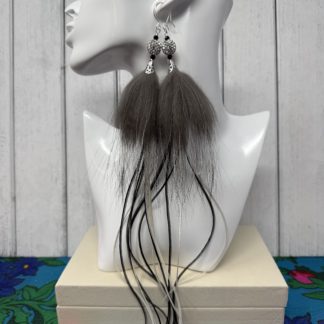 Silver Fox Feather Set (4)