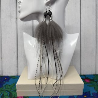 Silver Fox Feather Set (8)