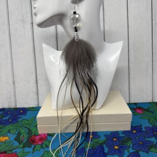 Large Silver Fox Feather Set (1)