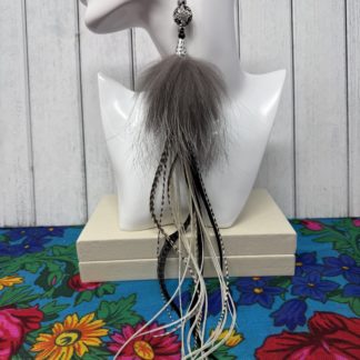 Large Silver Fox Feather Set (2)